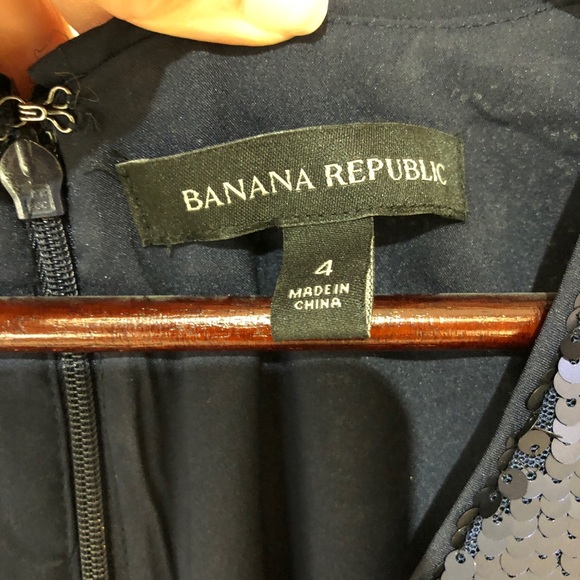 Banana Republic blue sequin sleeveless sheath dress - Picture 4 of 5